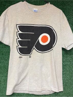 Philadelphia Flyers Vintage 90s Salem DISTRESSED Shirt L NHL Stanley Cup